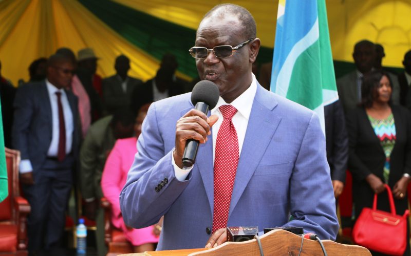 Governor Kiraitu Murungi addressing a function in the past PHOTO/Courtesy 