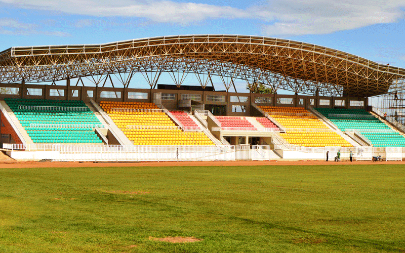 A section of Bukhungu Stadium after completion of phase one of construction work in 2017. Phase two has started this week. PHOTO/Fred Likuyani