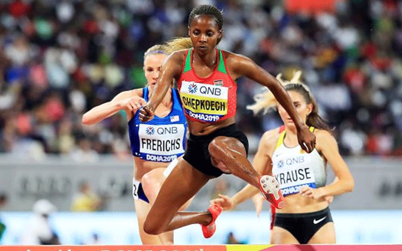 Beatrice Chepkoech in action during the 2019 World Athletics Championships in Doha, Qatar. Photo/PD/FILE