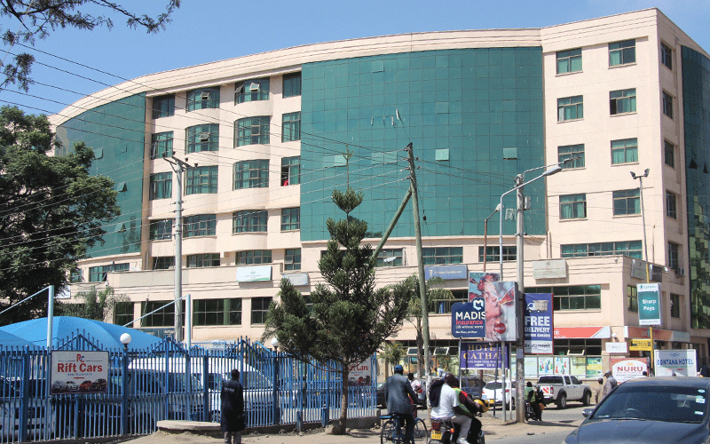An office block in Nakuru town. Commercial office space saw a 68 per cent fall in the 1st quarter of 2020, compared to the 4th quarter of 2019. Photo/PD/RAPHAEL MUNGE