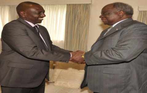 DP Ruto with the late president Mwai Kibaki. 
PHOTO/File