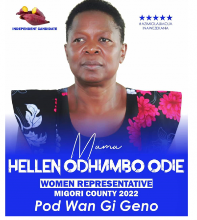 A poster of Okoth Obado's wife Hellen PHOTO/Courtesy