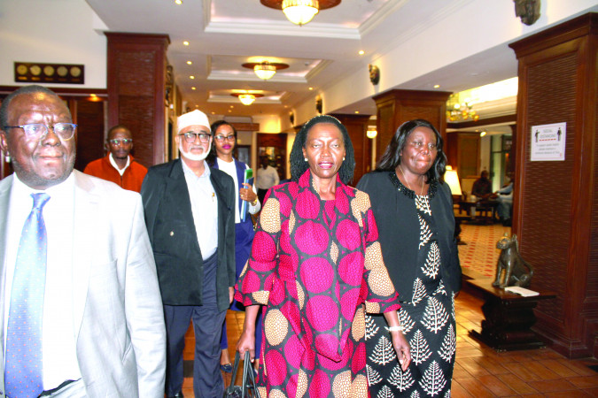 Narc-Kenya leader Martha  Karua attending the Azimio-Kenya Kwanza running mate interview at a Nairobi hotel. PHOTO/William Oeri