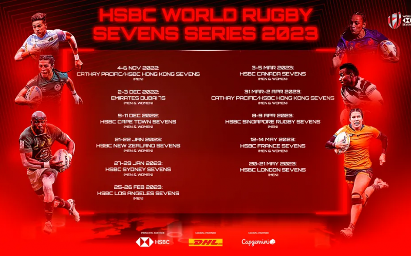 2023 World 7s Series schedule. Photo Courtesy/World Rugby.