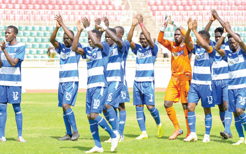 AFC Leopards players after their performance which ended in a goalless draw against FC Talanta in the season opener at the Nyayo Stadium on Sunday, August 27, 2023. PHOTO/Print