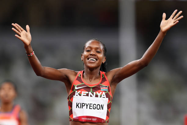 Faith Kipyegon in 1500m race in Budapest, Hungary. PHOTO/(@athletics_kenya)/Athletics Kenya/Twitter