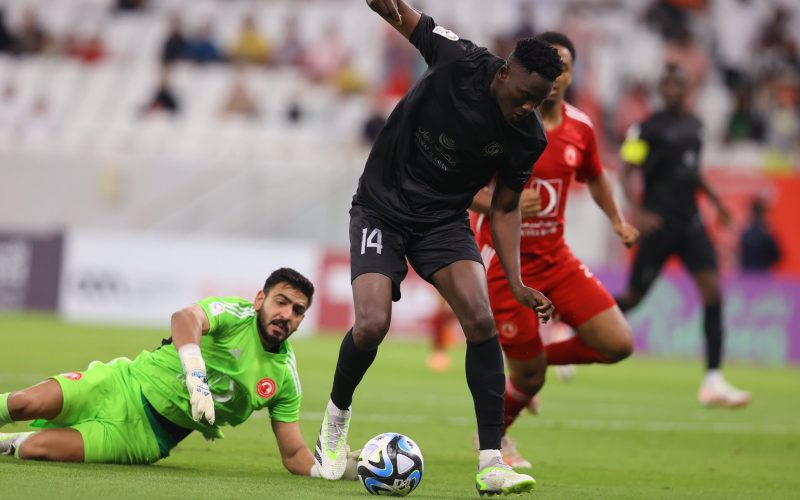 Michael Olunga in action for Al Duhail SC in the Qatar Stars League. PHOTO/(@OgadaOlunga)/Michael Olunga/Twitter