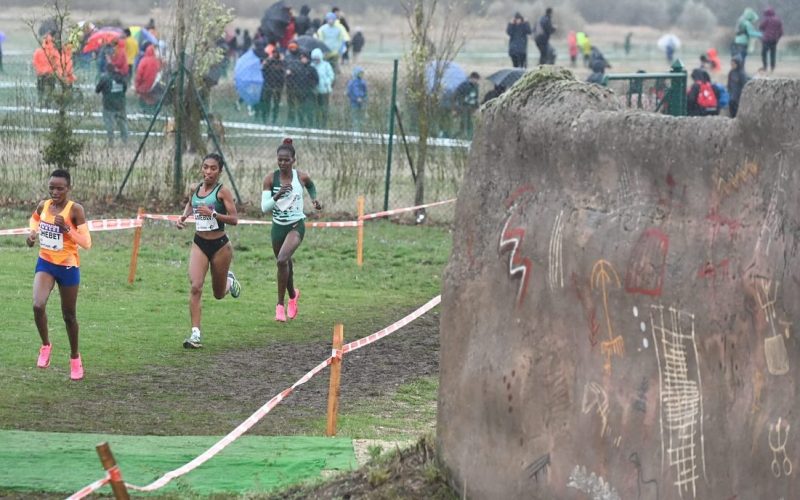 Beatrice Chebet races away in the Cross Internacional de Atapuerca. PHOTO/Ricardo Ordóñez