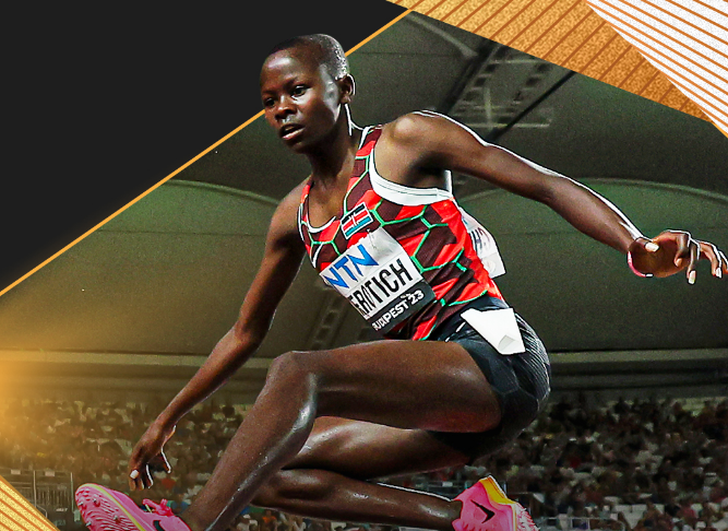 Faith Cherotich in a past action. PHOTO/World Athletics