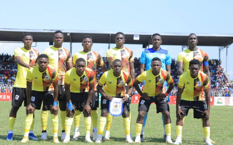 Uganda lineup ahead of the CECAFA U18 final.  PHOTO/FUFA