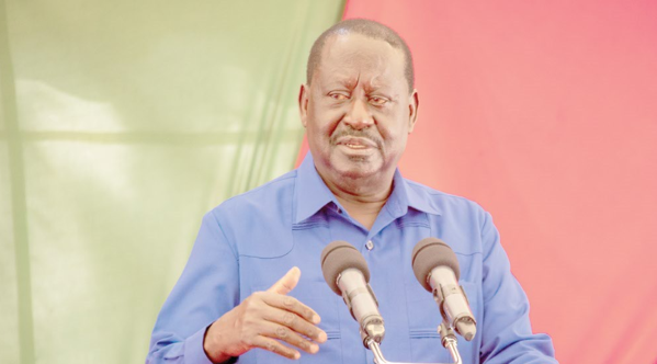 Opposition leader Raila Odinga. PHOTO/Print