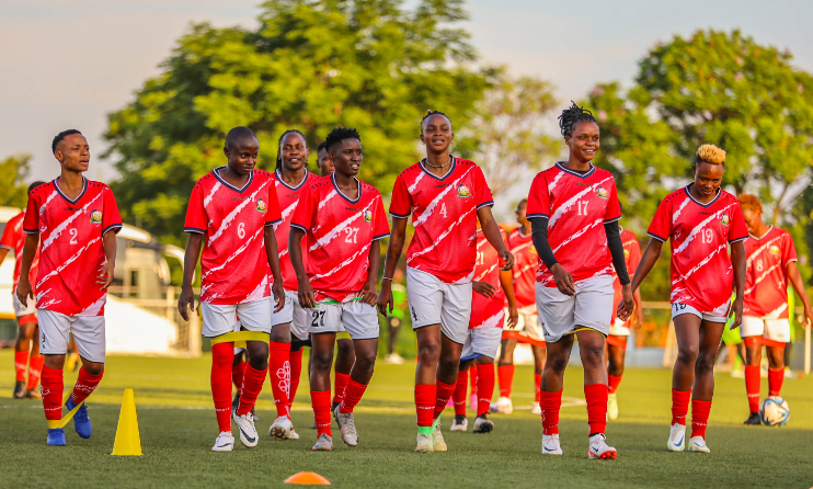 Harambee Starlets in a training session ahead of WAFCON qualifier vs Botswana. PHOTO/(@StarletsKE)/X
