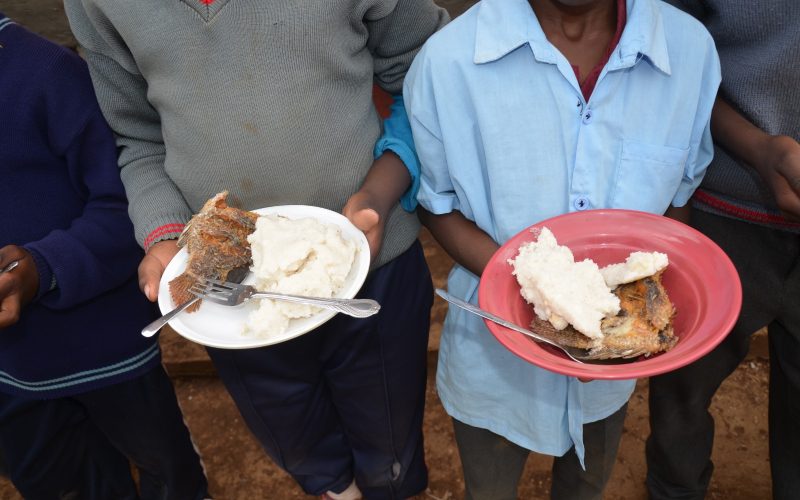 Fish eating at Gitunduti primary school in Mathira. PHOTO/Loise Wambugu.