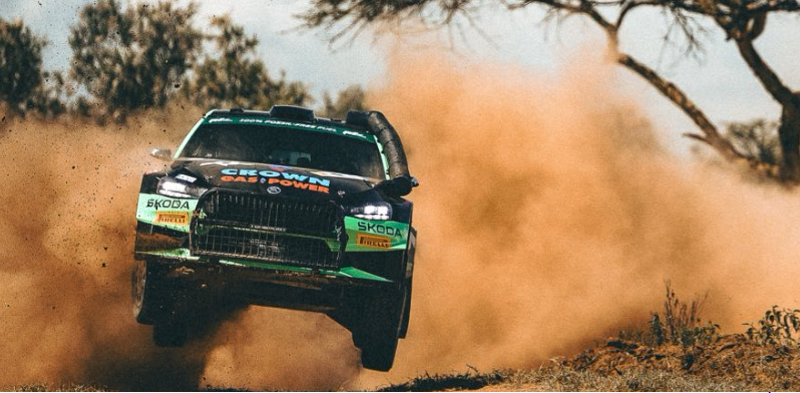 Gus Greensmith during a shakedown Safari Rally WRC2.  PHOTO/Gus Greensmith