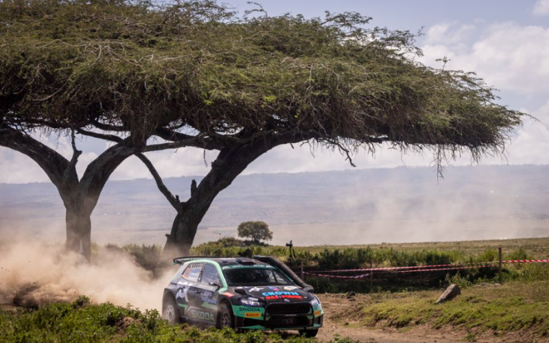 Gus Greensmith in races during the WRC 2.  PHOTO/Gus Greensmith