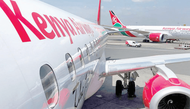 Image of Kenya Airways plane. PHOTO/Print