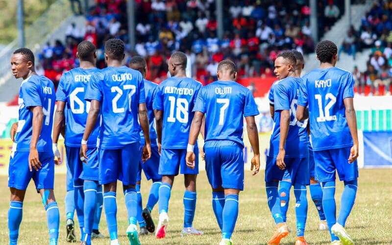 AFC Leopards walk to the tunnel in a previous match.