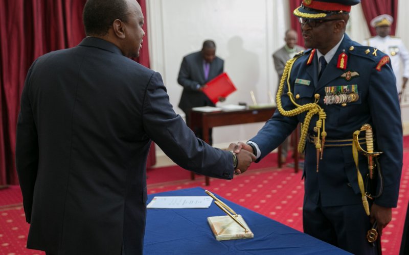 Retired President Uhuru Kenyatta and General Francis Ogolla during a past function. PHOTO/(@4thPresidentKE)/X