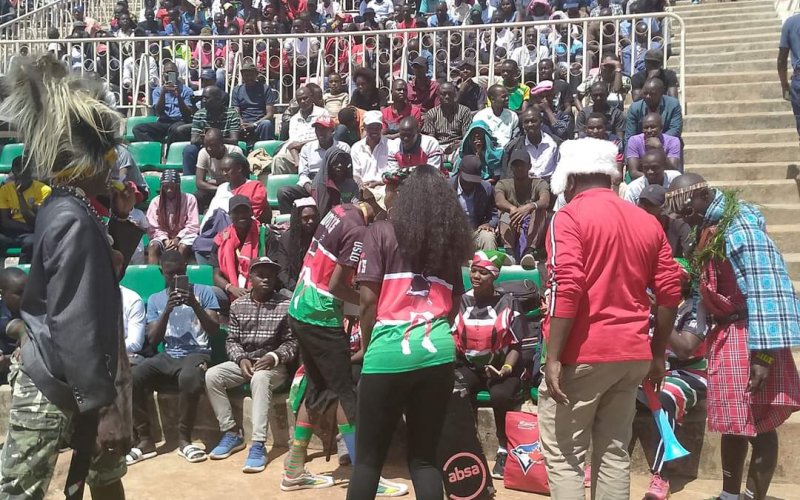 Fans at Nyayo Stadium during the Kip Keino Classic action. PHOTO(@AbabuNamwamba)/X